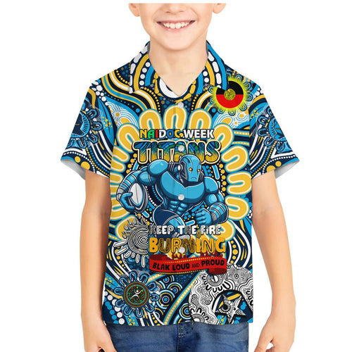 Custom NAIDOC Week 2024 Titans Family Matching Mermaid Dress and Hawaiian Shirt Mascot Rugby
