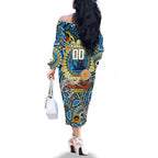 Custom NAIDOC Week 2024 Titans Family Matching Off The Shoulder Long Sleeve Dress and Hawaiian Shirt Mascot Rugby
