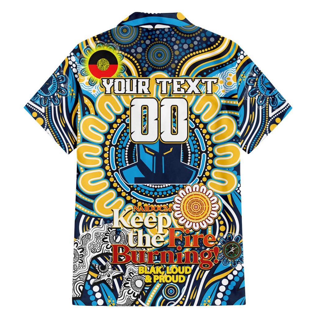 Custom NAIDOC Week 2024 Titans Family Matching Off Shoulder Short Dress and Hawaiian Shirt Mascot Rugby