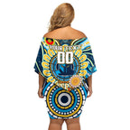 Custom NAIDOC Week 2024 Titans Family Matching Off Shoulder Short Dress and Hawaiian Shirt Mascot Rugby