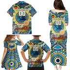 Custom NAIDOC Week 2024 Titans Family Matching Puletasi and Hawaiian Shirt Mascot Rugby
