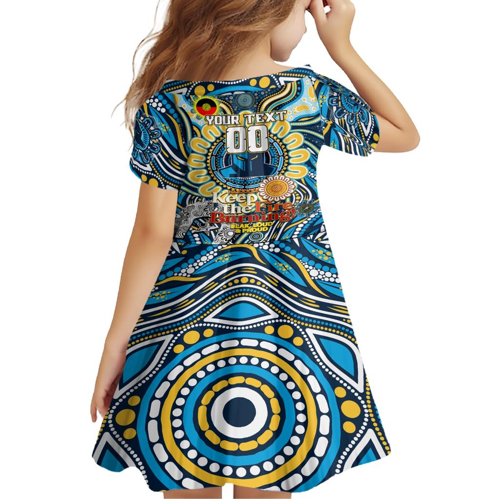 Custom NAIDOC Week 2024 Titans Family Matching Short Sleeve Bodycon Dress and Hawaiian Shirt Mascot Rugby