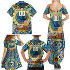Custom NAIDOC Week 2024 Titans Family Matching Summer Maxi Dress and Hawaiian Shirt Mascot Rugby