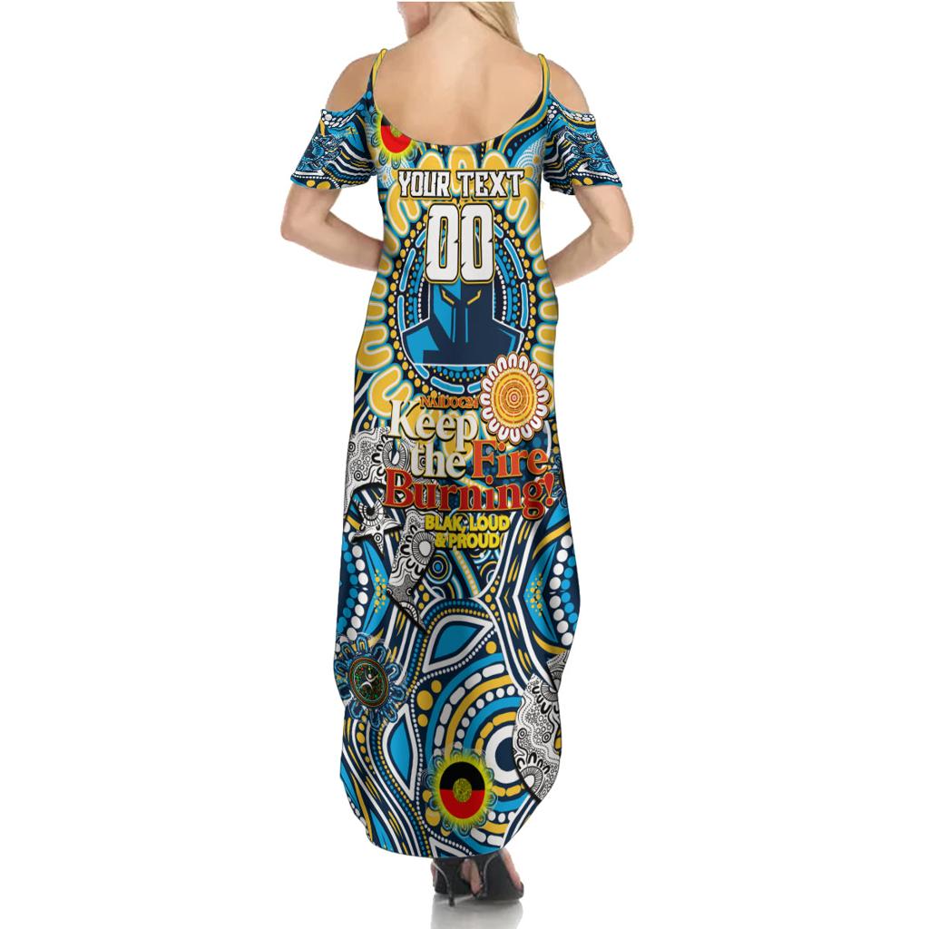 Custom NAIDOC Week 2024 Titans Family Matching Summer Maxi Dress and Hawaiian Shirt Mascot Rugby