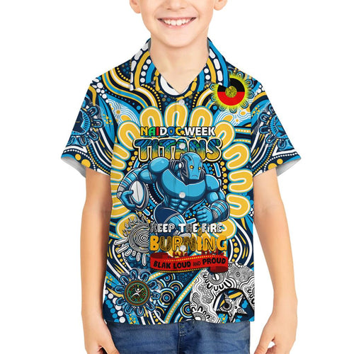 Custom NAIDOC Week 2024 Titans Family Matching Summer Maxi Dress and Hawaiian Shirt Mascot Rugby
