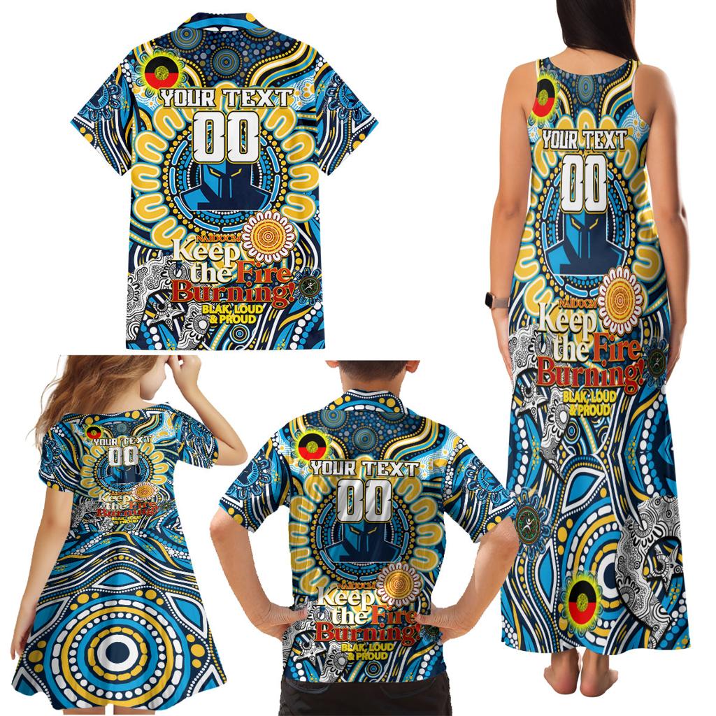 Custom NAIDOC Week 2024 Titans Family Matching Tank Maxi Dress and Hawaiian Shirt Mascot Rugby