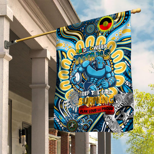 NAIDOC Week 2024 Titans Garden Flag Mascot Rugby