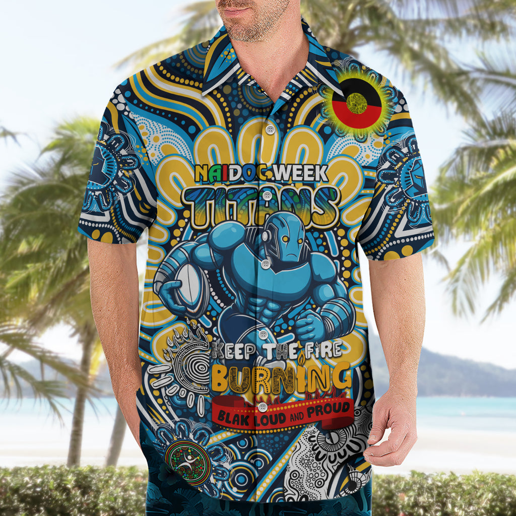 Custom NAIDOC Week 2024 Titans Hawaiian Shirt Mascot Rugby