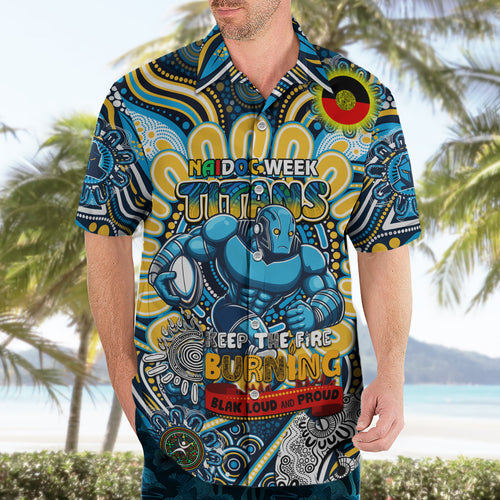 Custom NAIDOC Week 2024 Titans Hawaiian Shirt Mascot Rugby