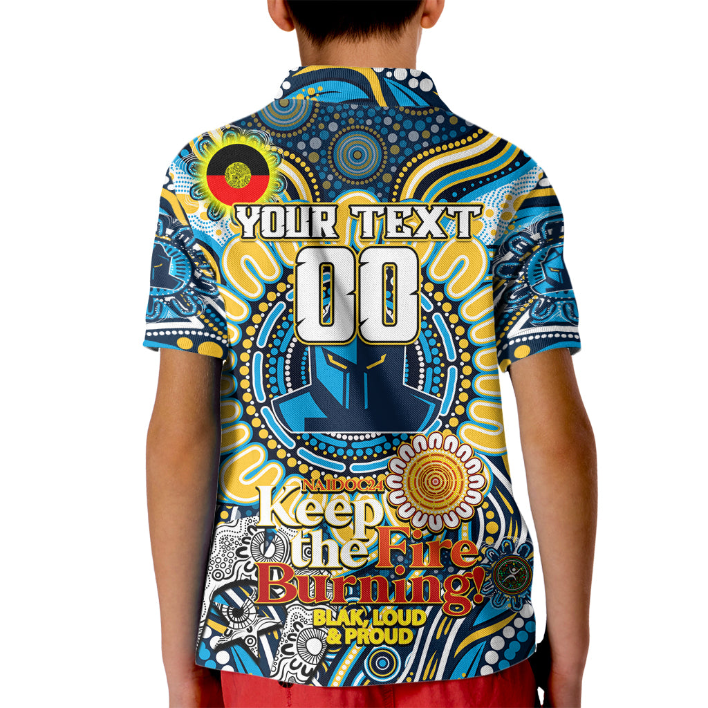 Custom NAIDOC Week 2024 Titans Kid Polo Shirt Mascot Rugby