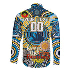 Custom NAIDOC Week 2024 Titans Long Sleeve Button Shirt Mascot Rugby