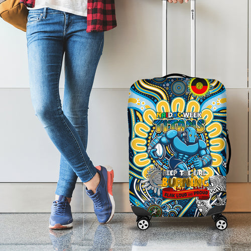 NAIDOC Week 2024 Titans Luggage Cover Mascot Rugby