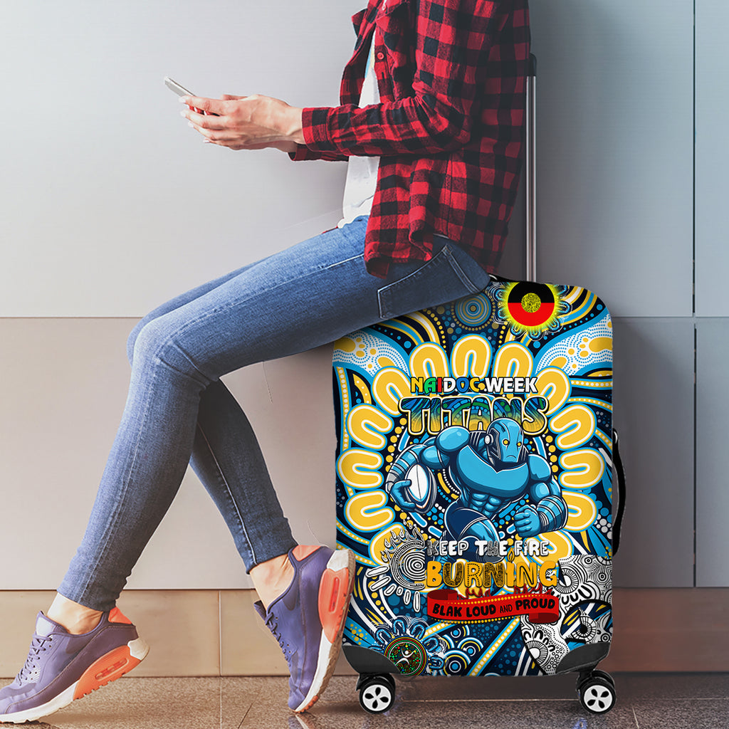 NAIDOC Week 2024 Titans Luggage Cover Mascot Rugby