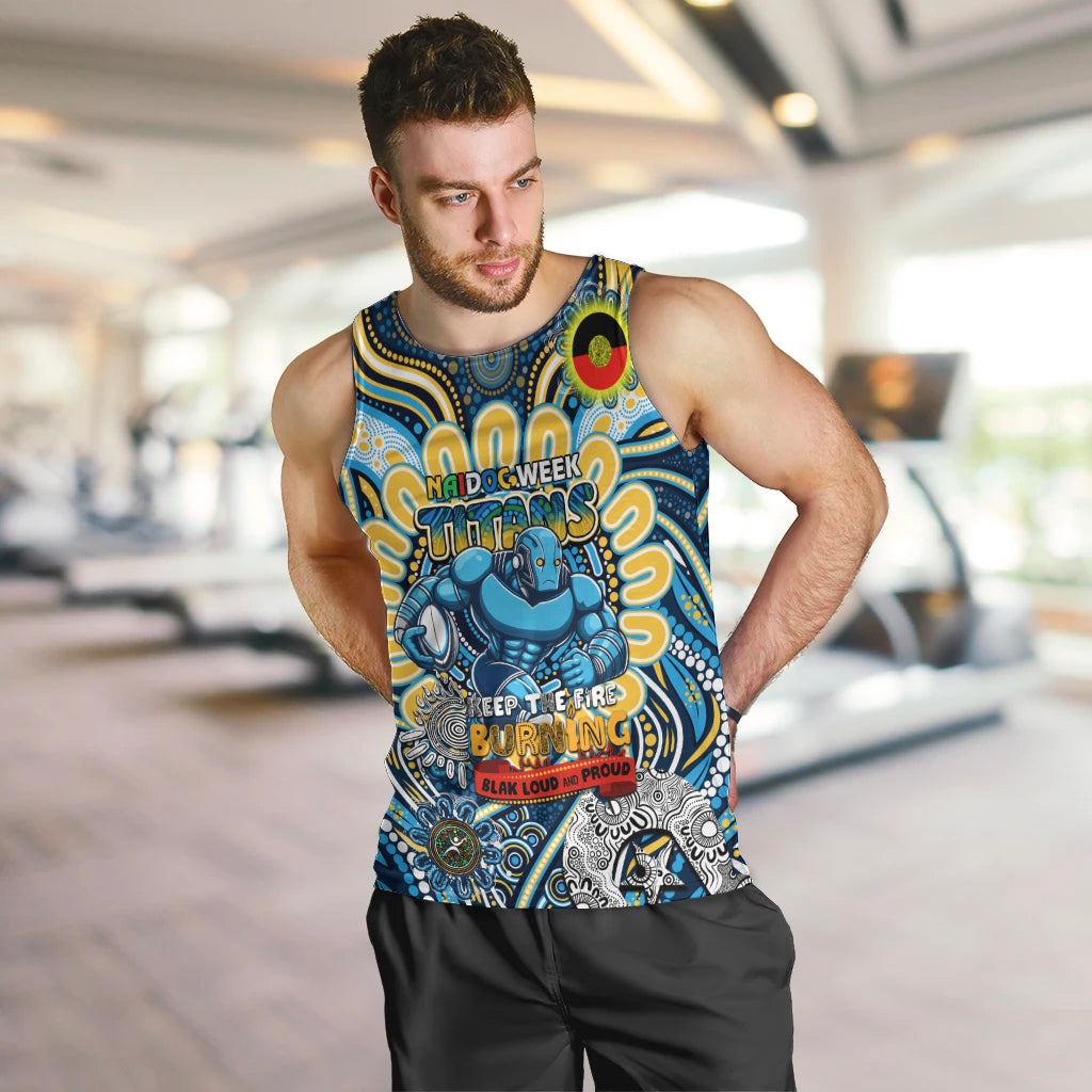 Custom NAIDOC Week 2024 Titans Men Tank Top Mascot Rugby