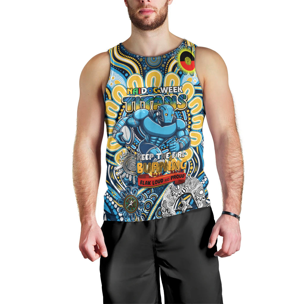 Custom NAIDOC Week 2024 Titans Men Tank Top Mascot Rugby