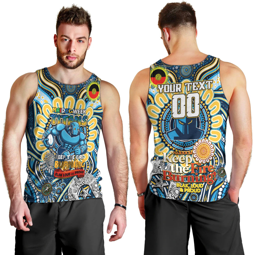 Custom NAIDOC Week 2024 Titans Men Tank Top Mascot Rugby