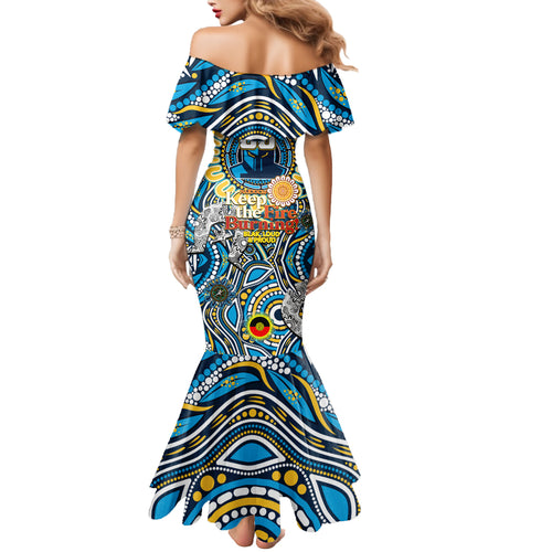 Custom NAIDOC Week 2024 Titans Mermaid Dress Mascot Rugby