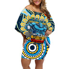 Custom NAIDOC Week 2024 Titans Off Shoulder Short Dress Mascot Rugby