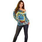 Custom NAIDOC Week 2024 Titans Off Shoulder Sweater Mascot Rugby