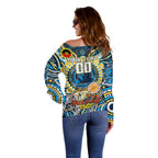 Custom NAIDOC Week 2024 Titans Off Shoulder Sweater Mascot Rugby