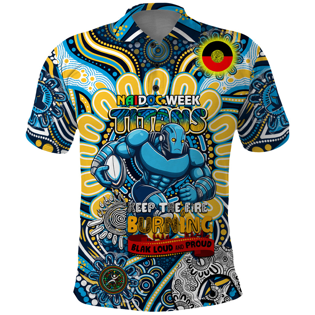 Custom NAIDOC Week 2024 Titans Polo Shirt Mascot Rugby