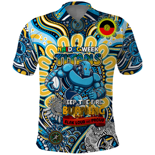 Custom NAIDOC Week 2024 Titans Polo Shirt Mascot Rugby