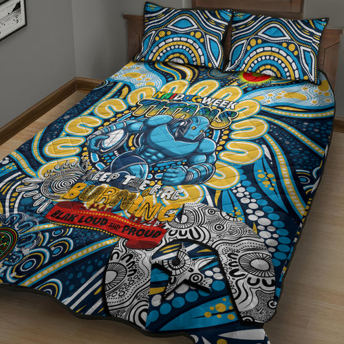 NAIDOC Week 2024 Titans Quilt Bed Set Mascot Rugby