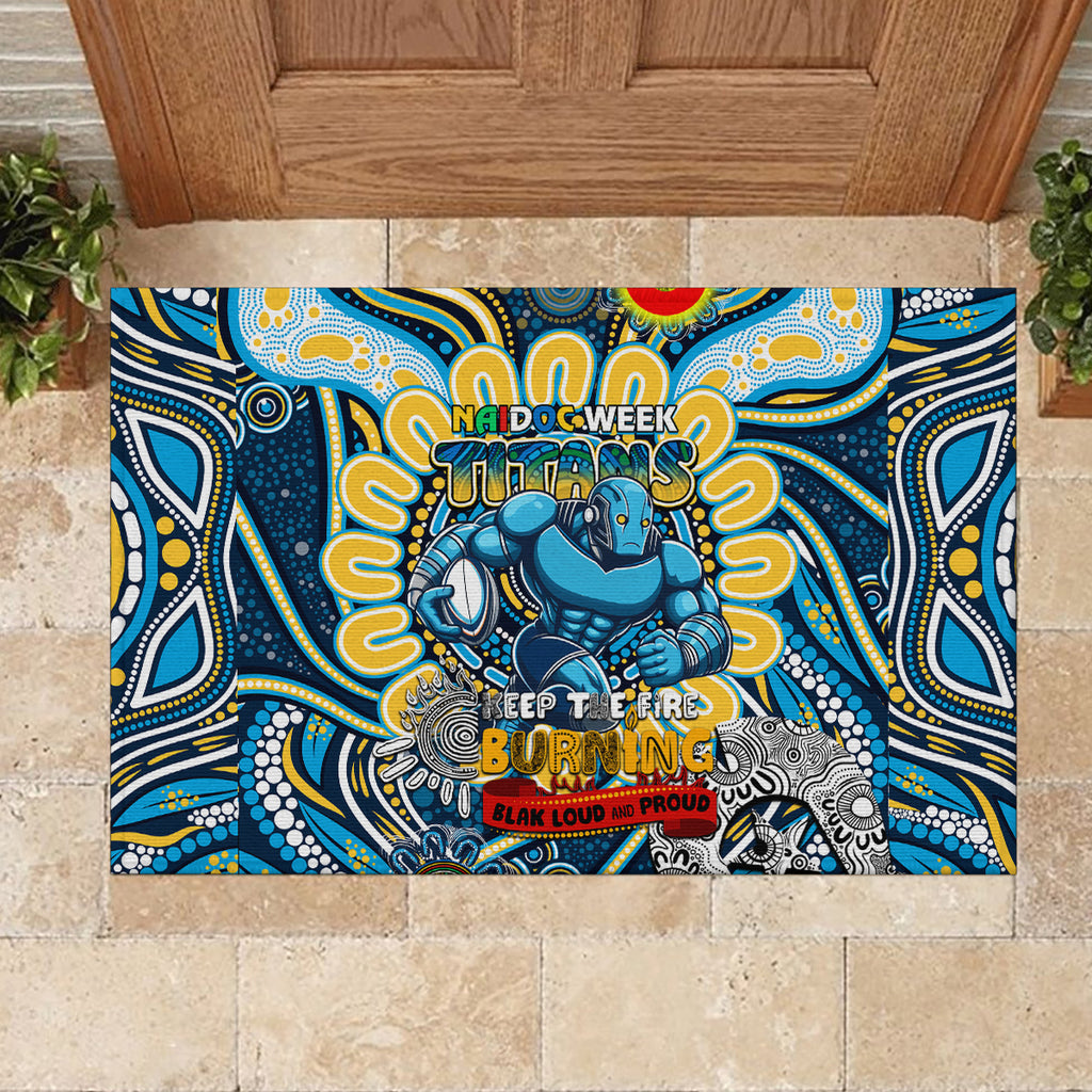 NAIDOC Week 2024 Titans Rubber Doormat Mascot Rugby