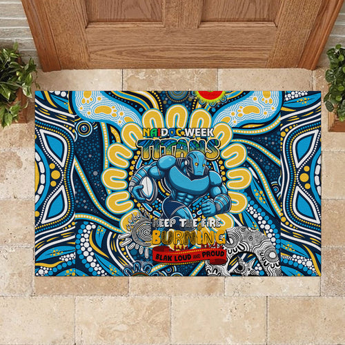 NAIDOC Week 2024 Titans Rubber Doormat Mascot Rugby