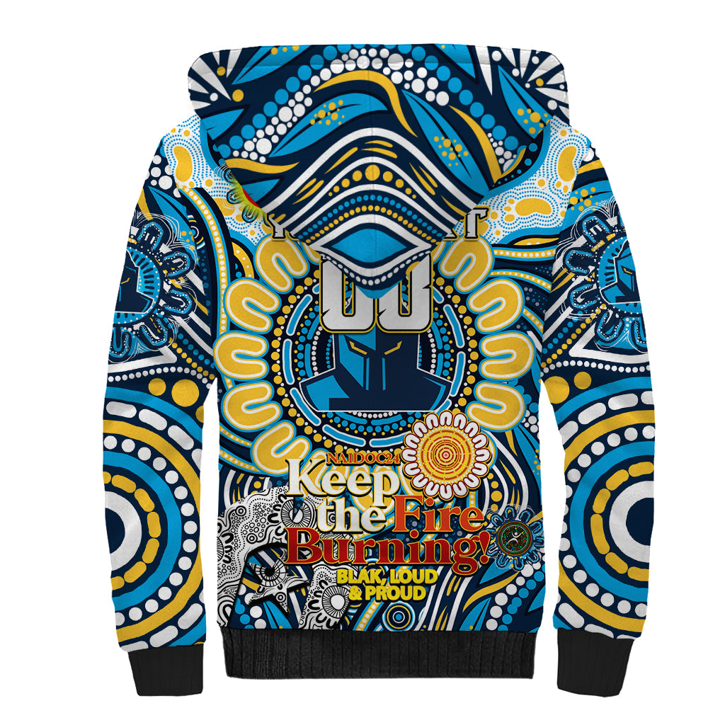 Custom NAIDOC Week 2024 Titans Sherpa Hoodie Mascot Rugby