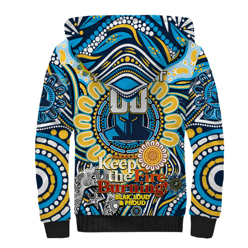 Custom NAIDOC Week 2024 Titans Sherpa Hoodie Mascot Rugby