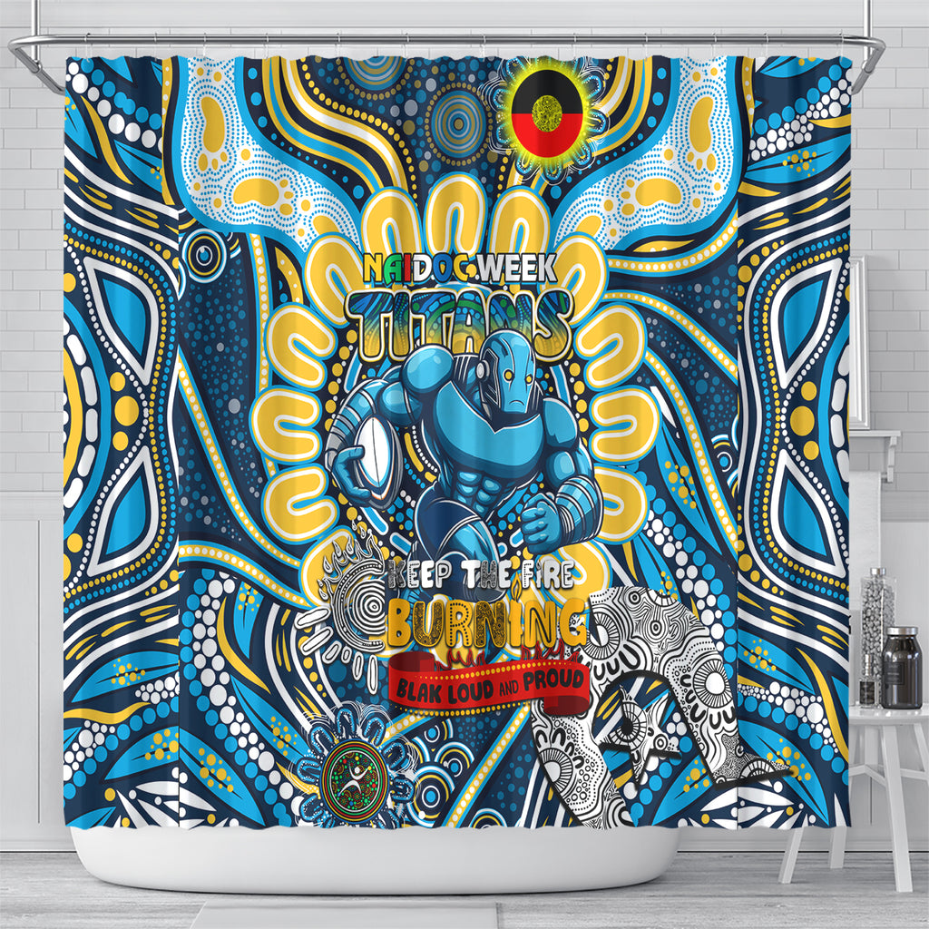 NAIDOC Week 2024 Titans Shower Curtain Mascot Rugby