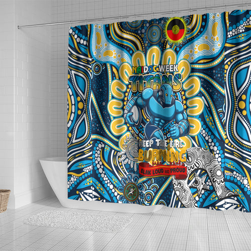 NAIDOC Week 2024 Titans Shower Curtain Mascot Rugby