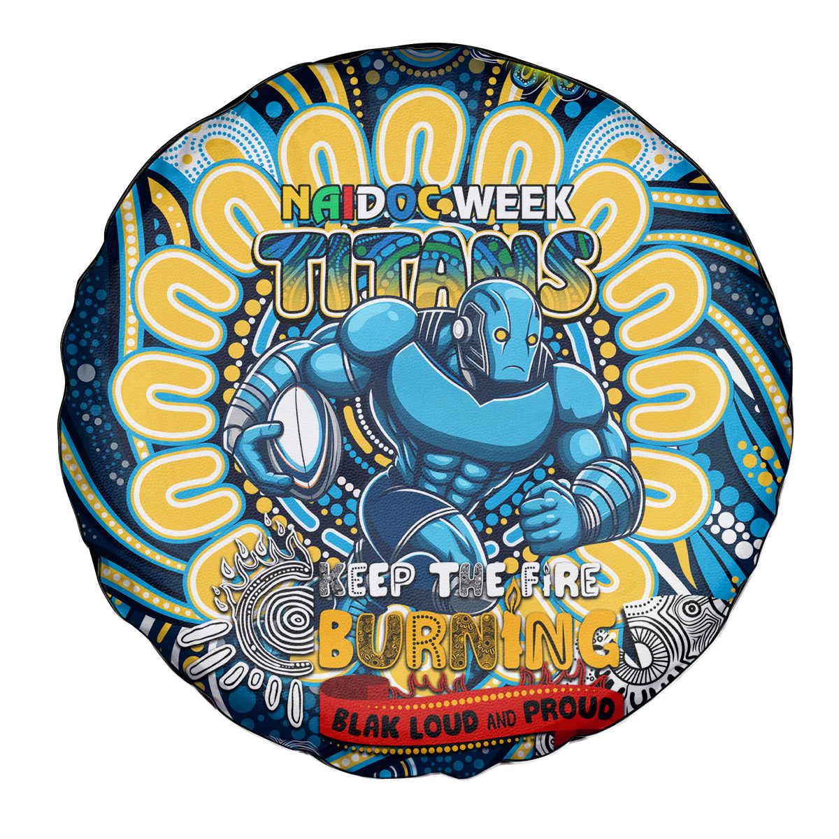 NAIDOC Week 2024 Titans Spare Tire Cover Mascot Rugby