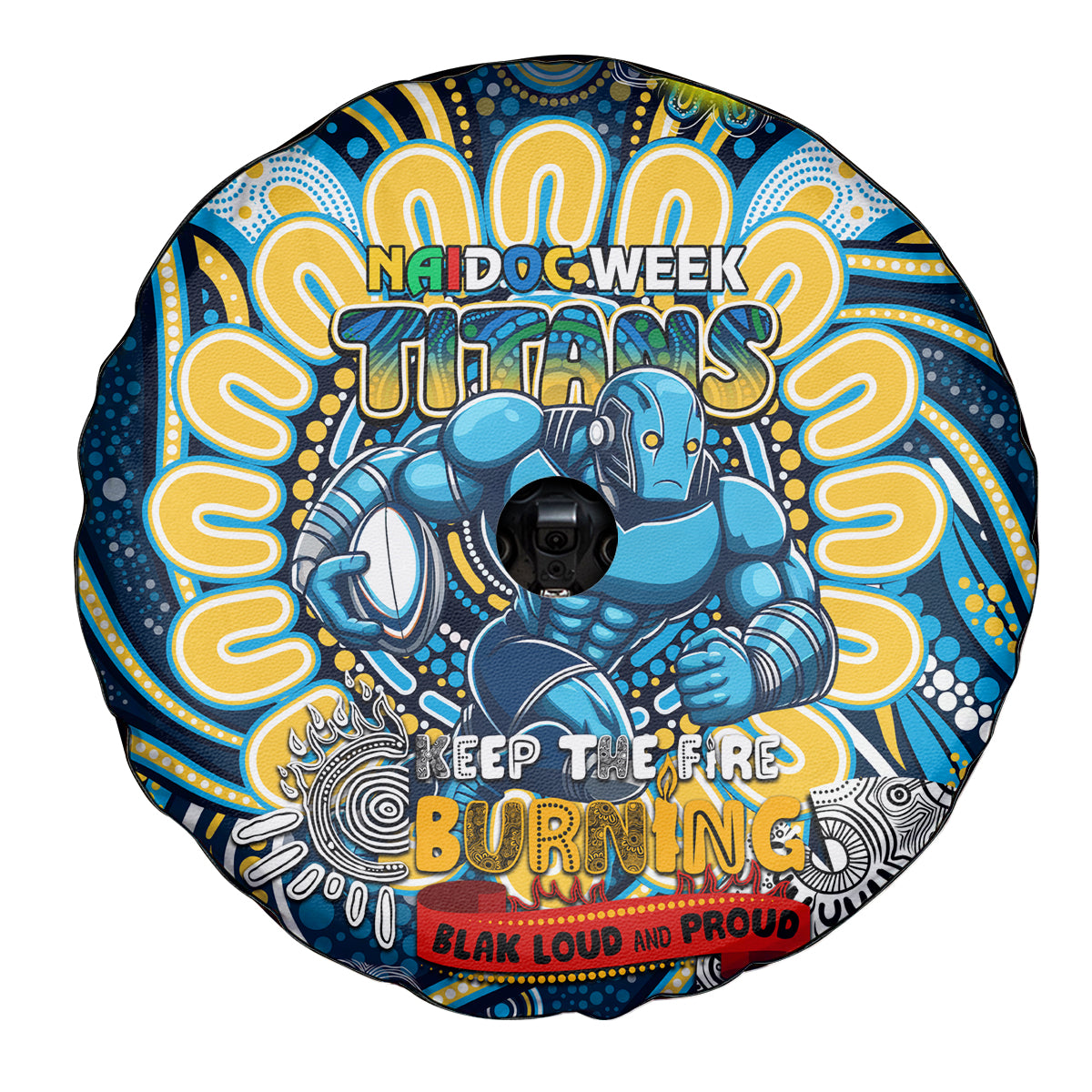 NAIDOC Week 2024 Titans Spare Tire Cover Mascot Rugby