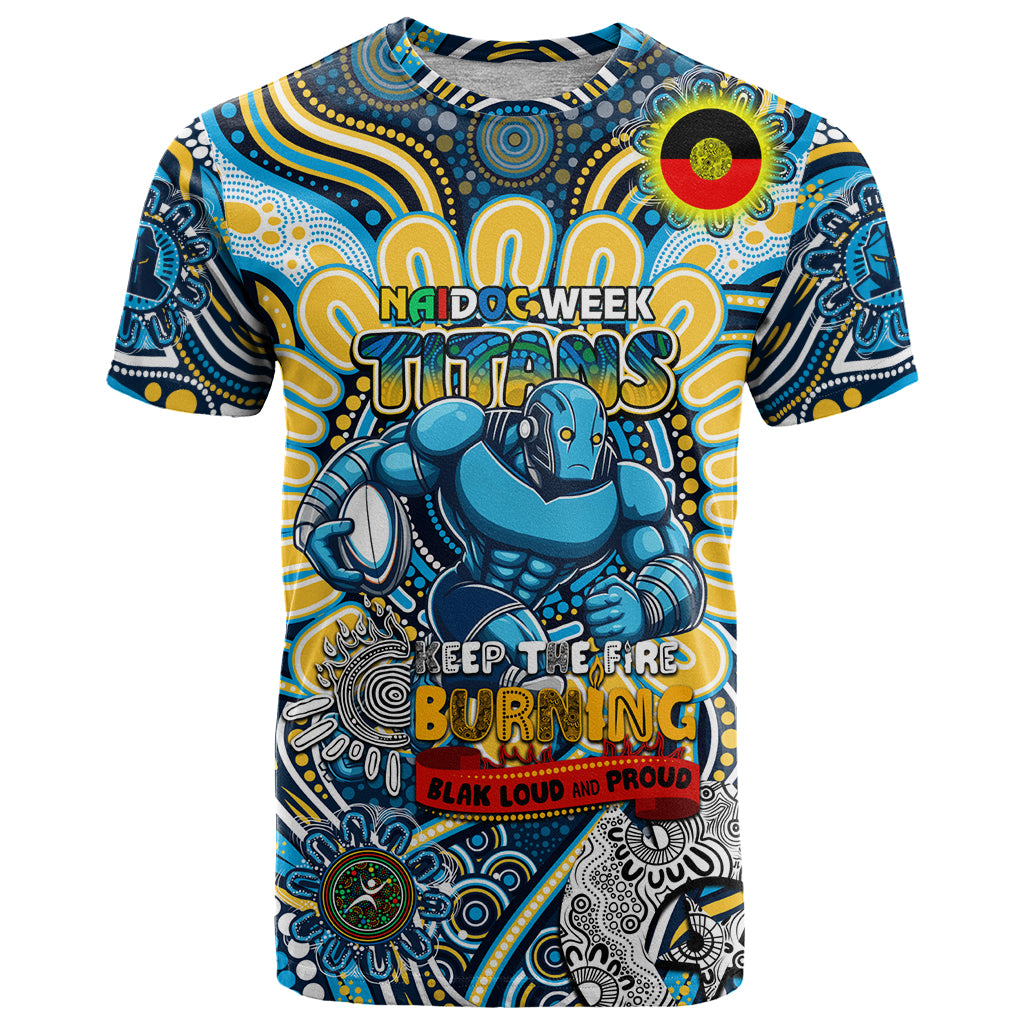 Custom NAIDOC Week 2024 Titans T Shirt Mascot Rugby