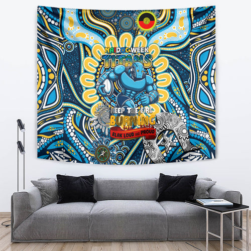 NAIDOC Week 2024 Titans Tapestry Mascot Rugby