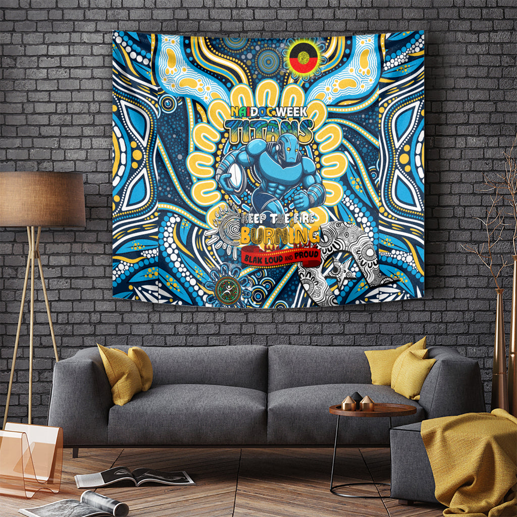 NAIDOC Week 2024 Titans Tapestry Mascot Rugby