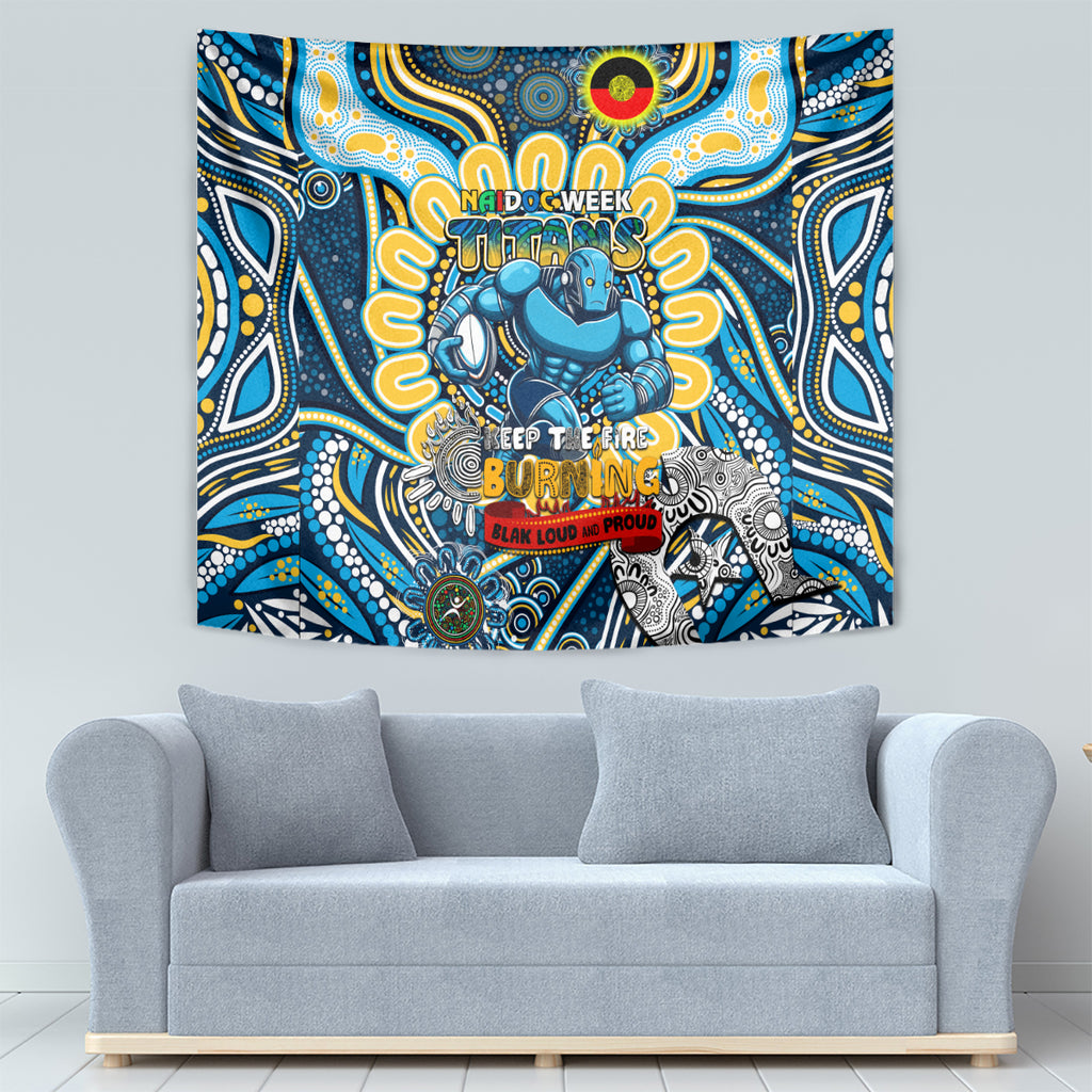 NAIDOC Week 2024 Titans Tapestry Mascot Rugby