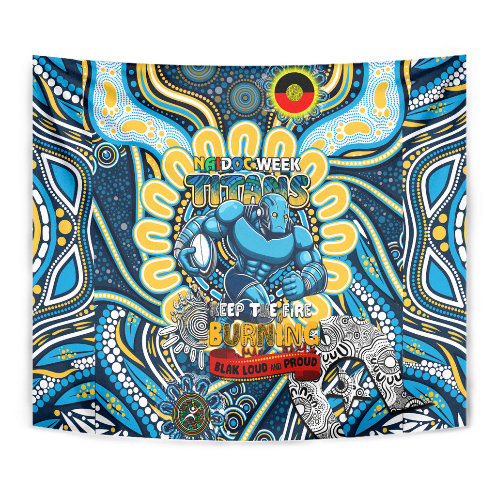 NAIDOC Week 2024 Titans Tapestry Mascot Rugby