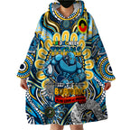 Custom NAIDOC Week 2024 Titans Wearable Blanket Hoodie Mascot Rugby