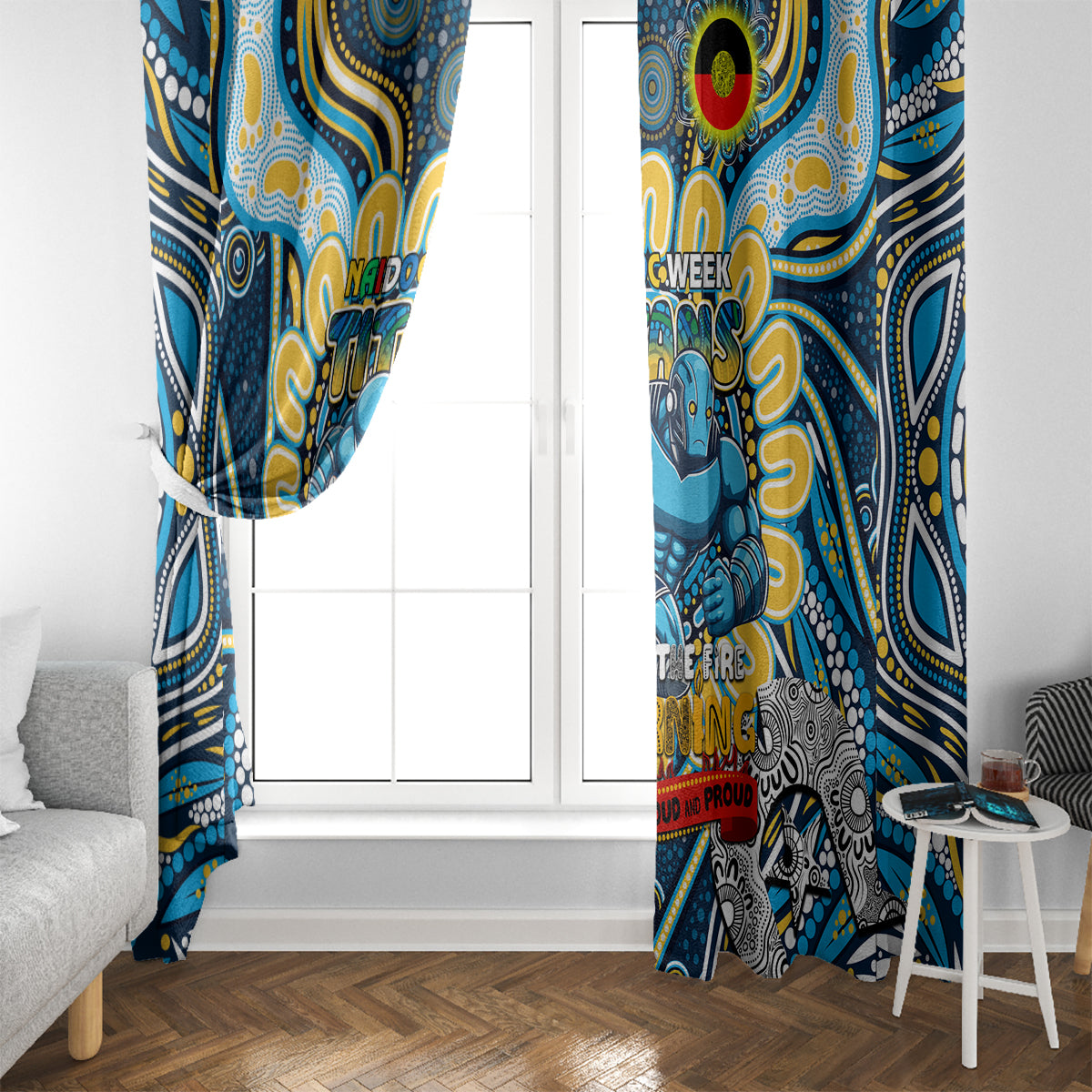 NAIDOC Week 2024 Titans Window Curtain Mascot Rugby