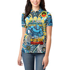 Custom NAIDOC Week 2024 Titans Women Polo Shirt Mascot Rugby