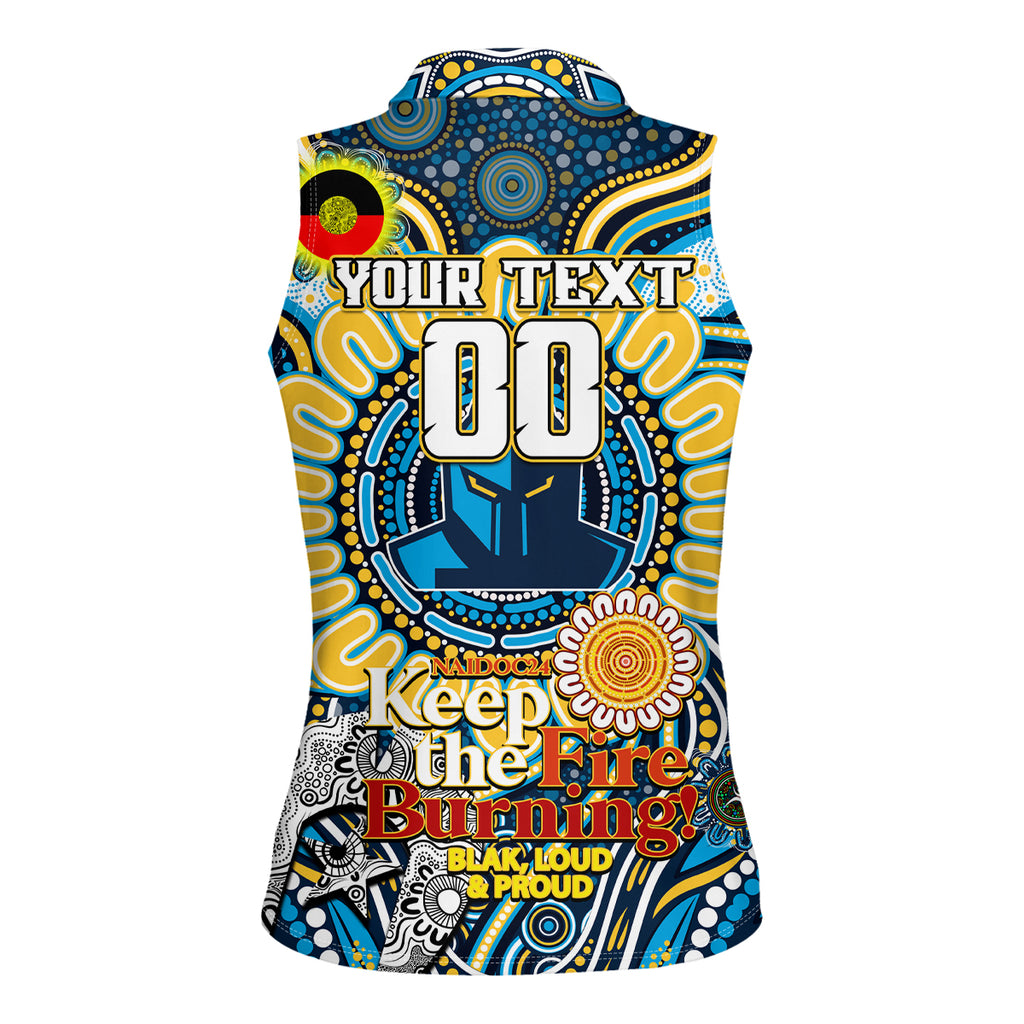 Custom NAIDOC Week 2024 Titans Women Sleeveless Polo Shirt Mascot Rugby