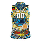 Custom NAIDOC Week 2024 Titans Women Sleeveless Polo Shirt Mascot Rugby