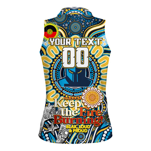 Custom NAIDOC Week 2024 Titans Women Sleeveless Polo Shirt Mascot Rugby