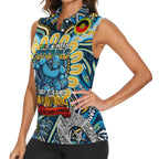 Custom NAIDOC Week 2024 Titans Women Sleeveless Polo Shirt Mascot Rugby
