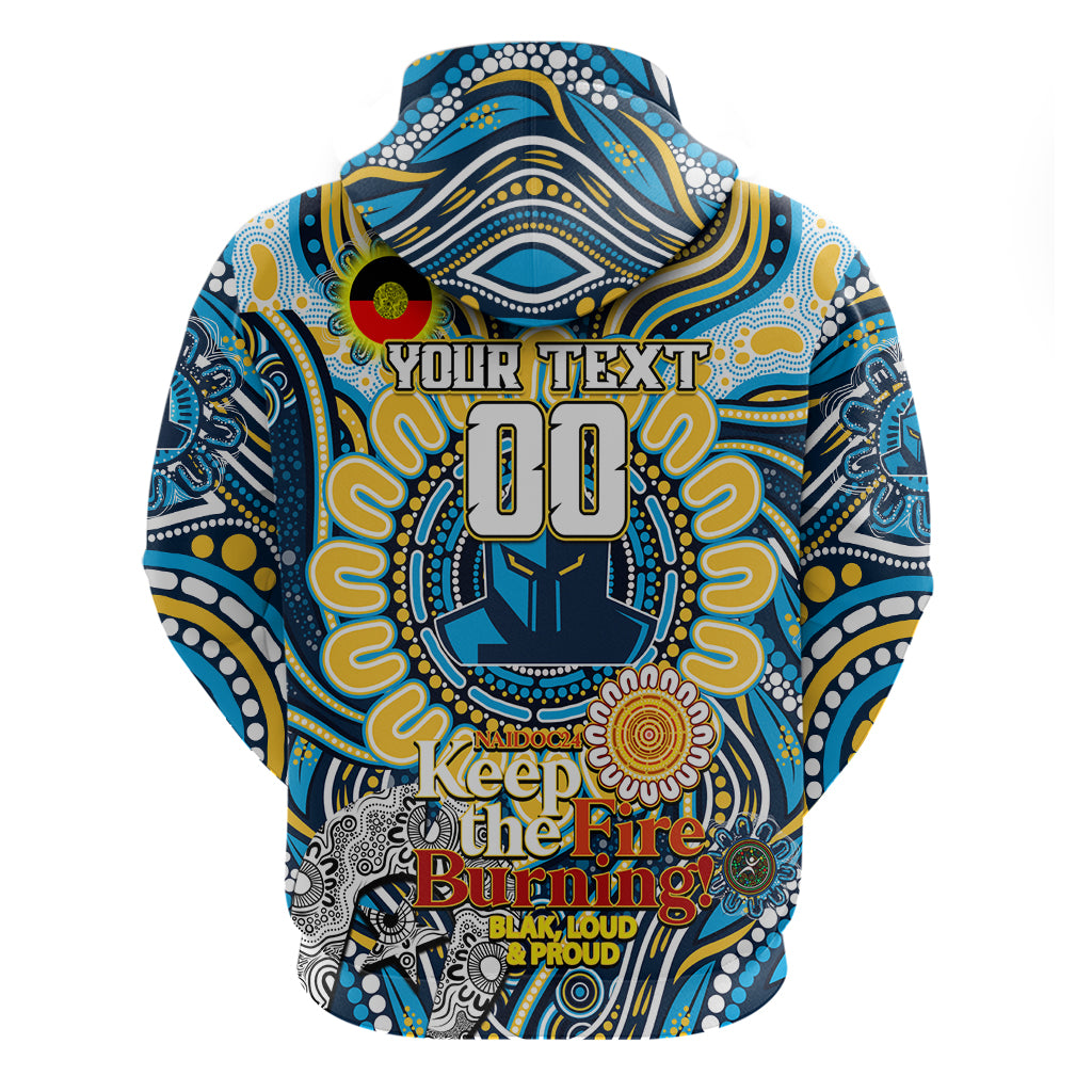 Custom NAIDOC Week 2024 Titans Zip Hoodie Mascot Rugby