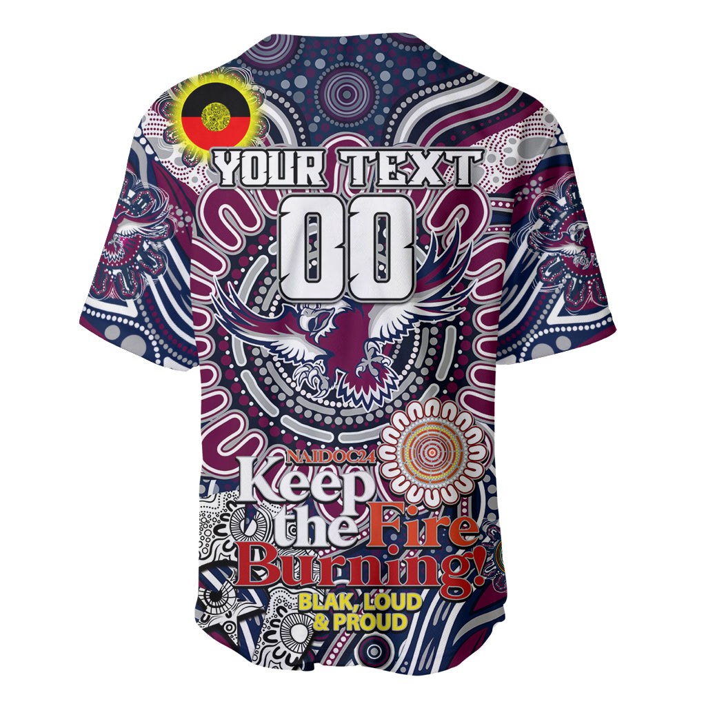 Custom NAIDOC Week 2024 Eagles Baseball Jersey Mascot Rugby