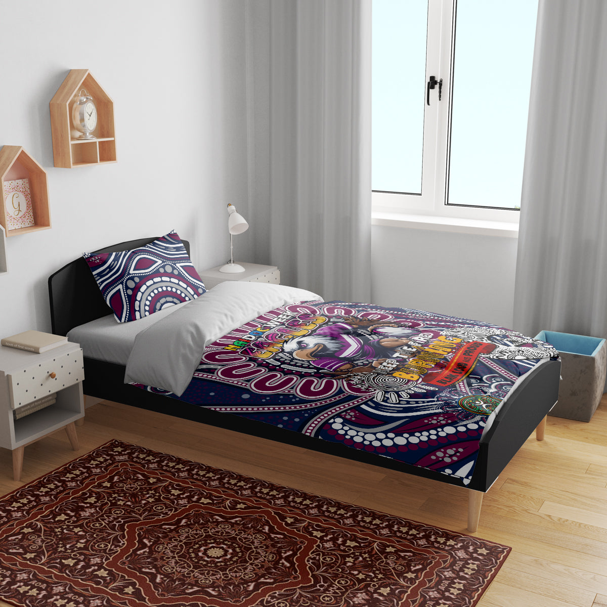 NAIDOC Week 2024 Eagles Bedding Set Mascot Rugby